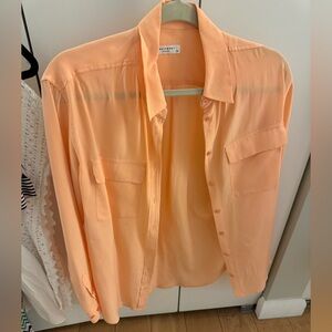 Equipment Long Sleeve Silk Top